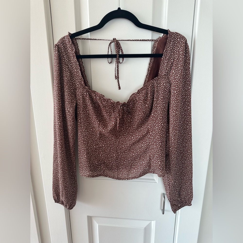 Abercrombie and Fitch Long-Sleeve Sweetheart Top